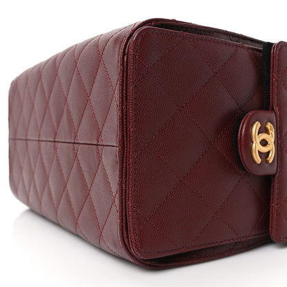 Chanel Caviar Quilted Small Chanel 25 Handbag Burgundy 10 of 11