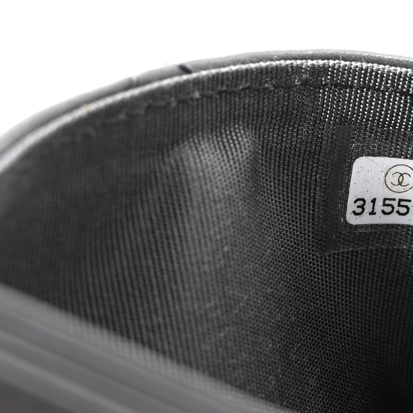 Shiny Goatskin Quilted Chanel 19 Card Holder Dark Grey