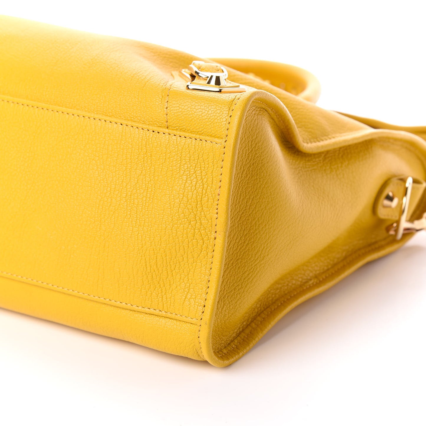 Chevre Gold Metallic Edge Hardware City Jaune Epi