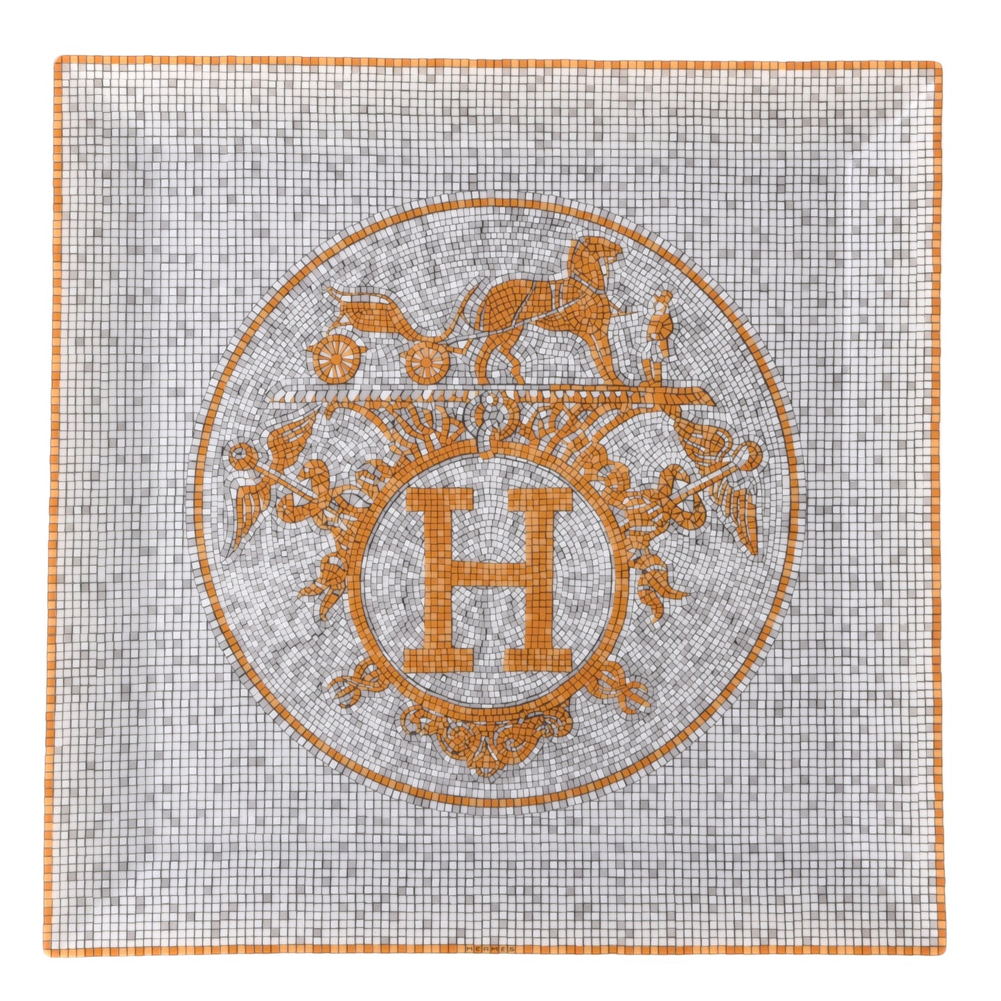 Porcelain Mosaique au 24 Square Plate 9.1"