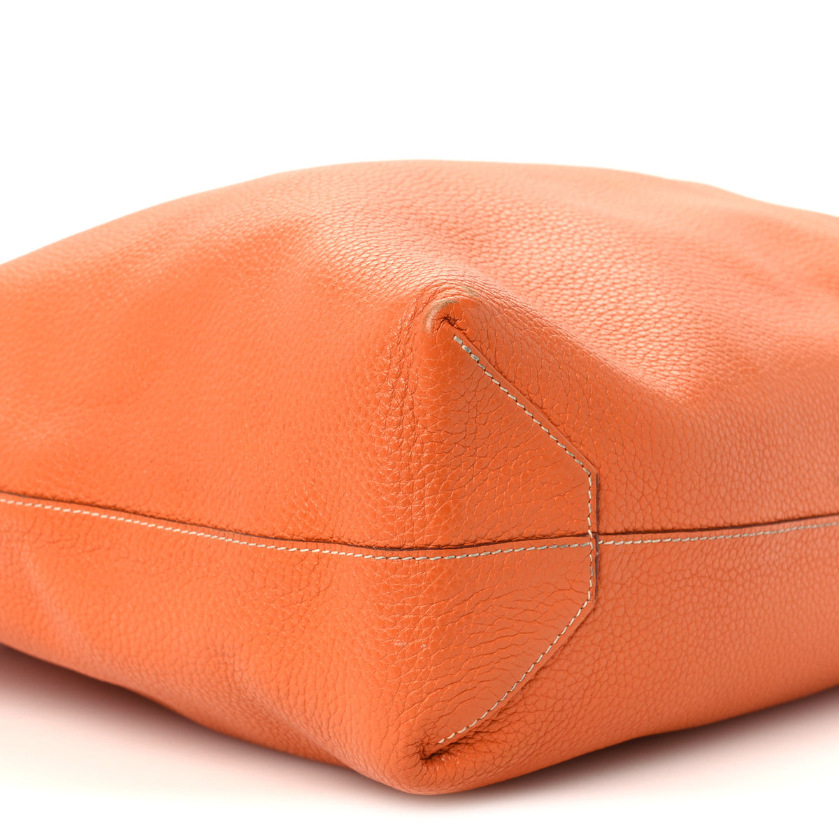 Taurillon Clemence Double Sens 45 Reversible Tote Orange Gold