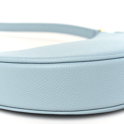 Valentino Garavani Grainy Calfskin Mini Vlogo Signature Hobo Bag Light Blue 8 of 9