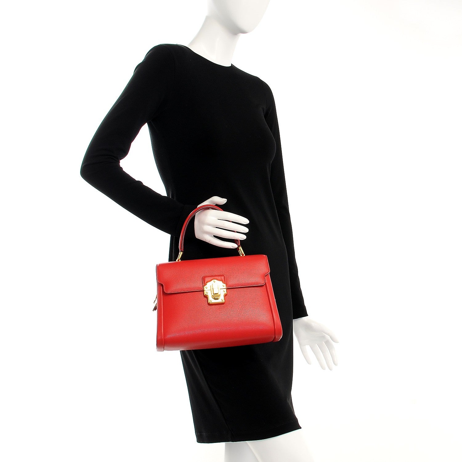 Dolce & Gabbana Calfskin Lucia Top Handle Tote Red 2 of 8