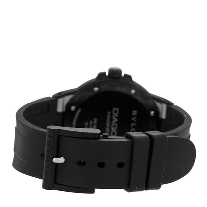 Bulgari Ceramic Rubber 41mm Diagono Magnesium Automatic Watch Silver 3 of 5