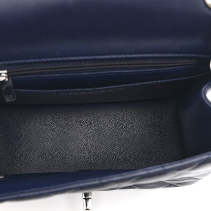 Chanel Lambskin Quilted Mini Square Flap Navy 5 of 10