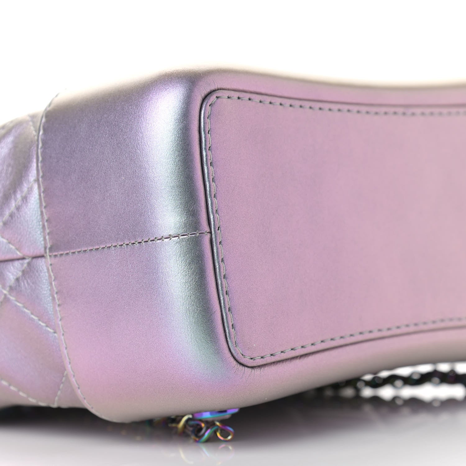 Chanel Iridescent Lambskin Calfskin Small Quilted Gabrielle Backpack Light Purple 8 of 11