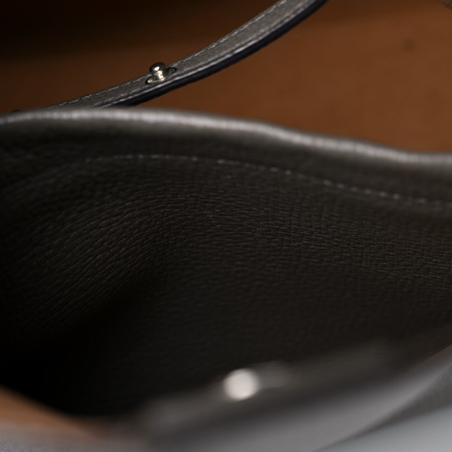 Grained Calfskin Sarah Medium Visetos Hobo Grey