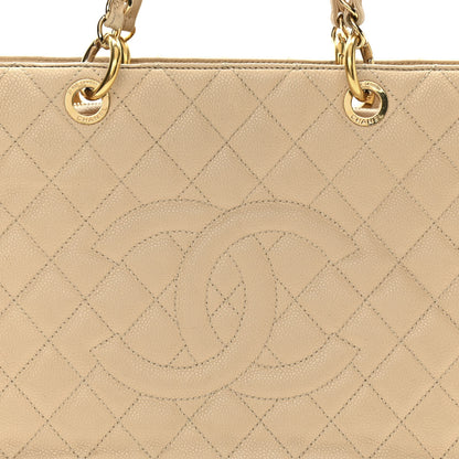 Chanel Caviar Quilted Grand Shopping Tote GST Beige Clair 7 of 15