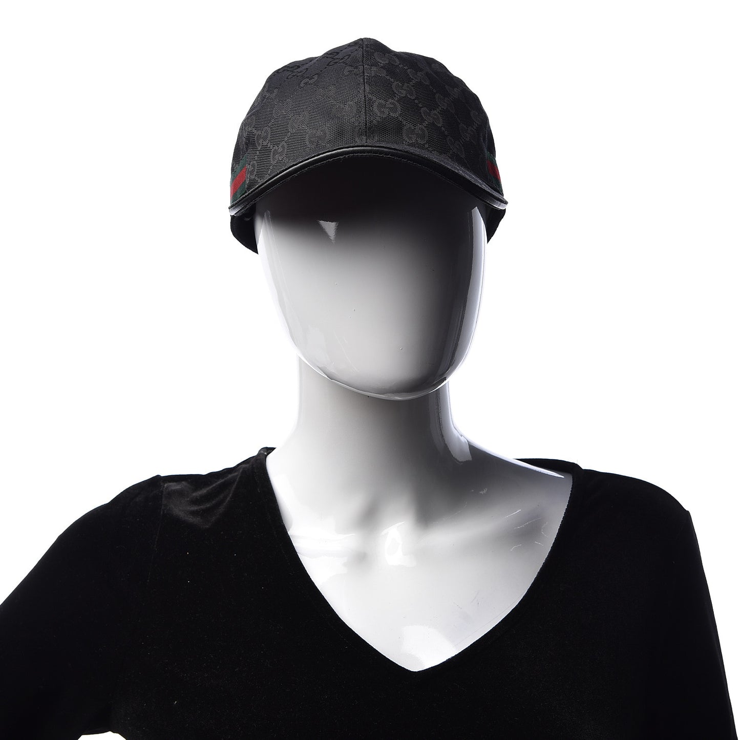 Monogram Web Baseball Hat L Black
