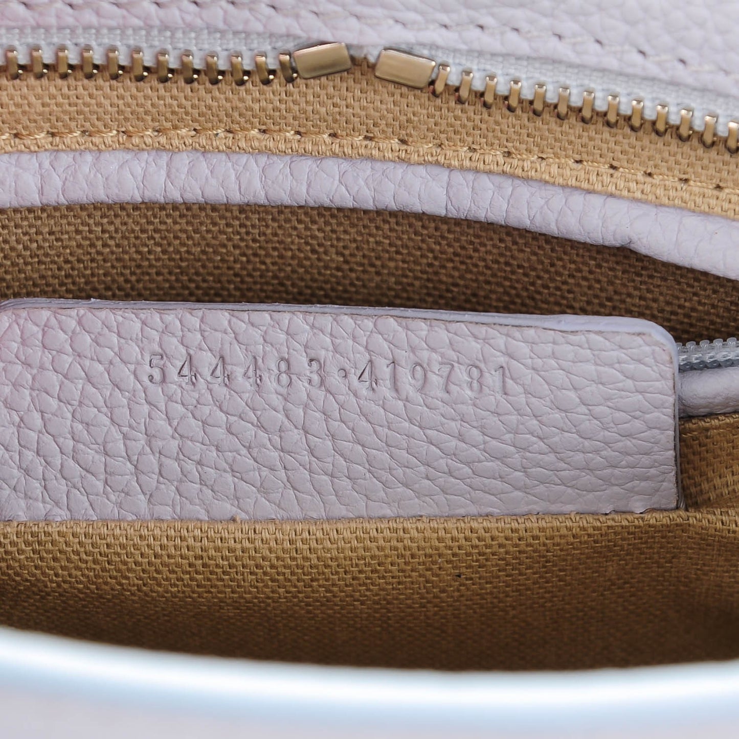 Pebbled Calfskin Mini Padlock Tote Lavender