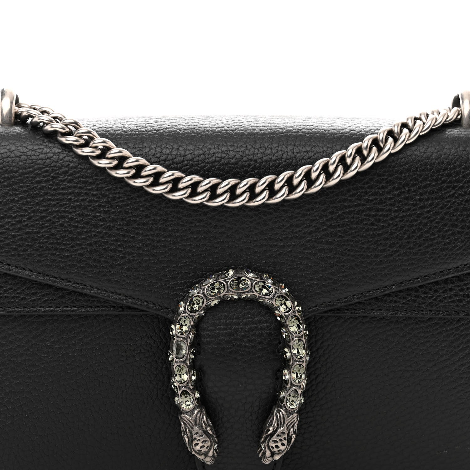 Gucci Pebbled Calfskin Small Dionysus Shoulder Bag Black 9 of 12