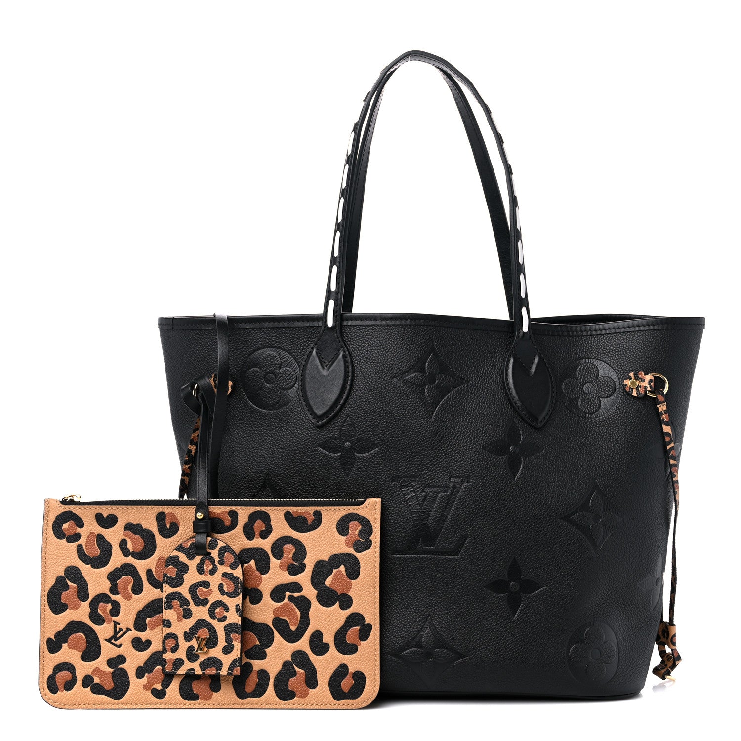 Louis Vuitton Empreinte Monogram Giant Wild At Heart Neverfull MM Black 1 of 10