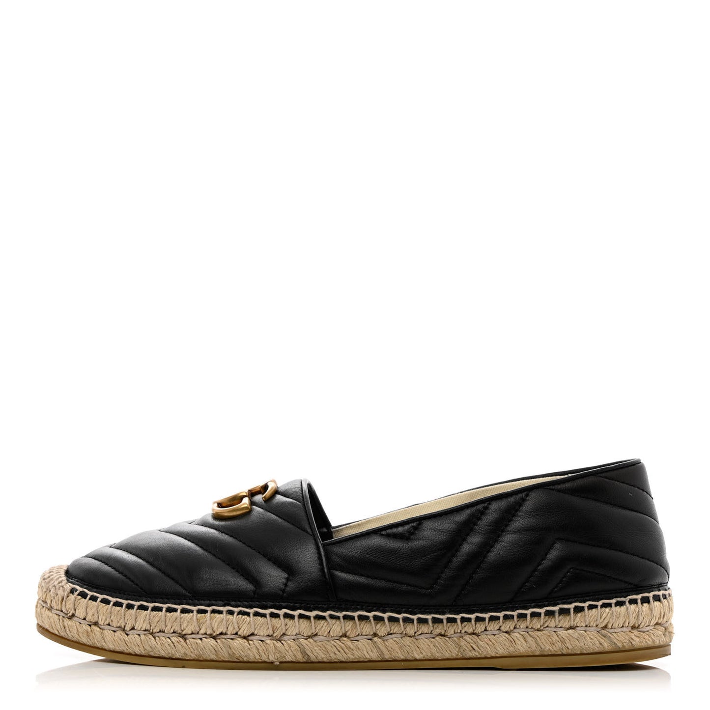 Nappa Matelasse GG Marmont Espadrilles 41 Black