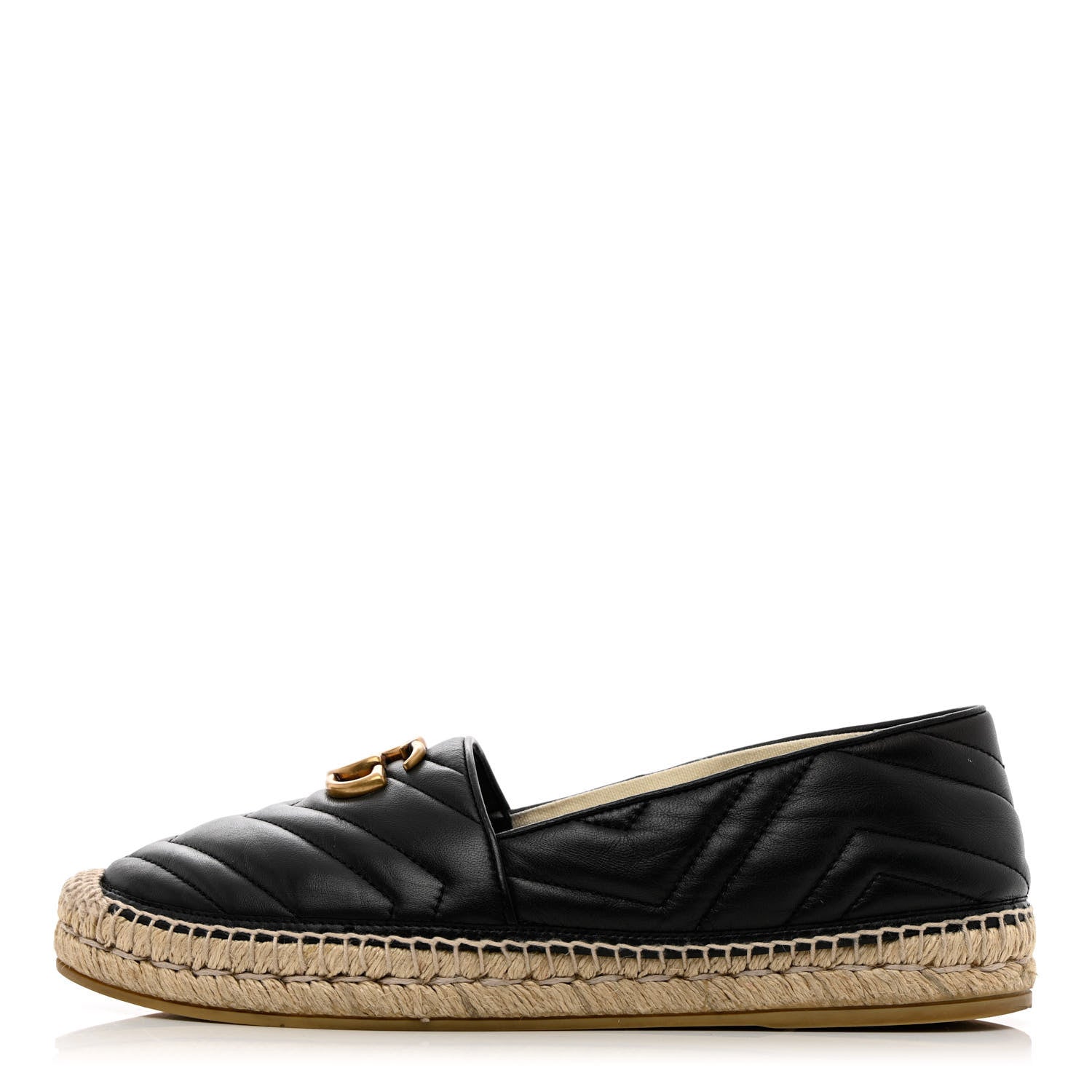 Gucci Nappa Matelasse GG Marmont Espadrilles 41 Black 1 of 14