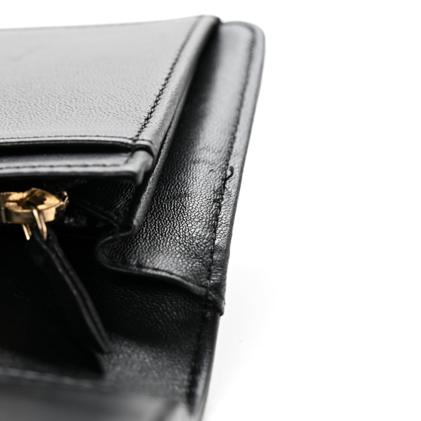 Lambskin Quilted Boy Yen Wallet Black