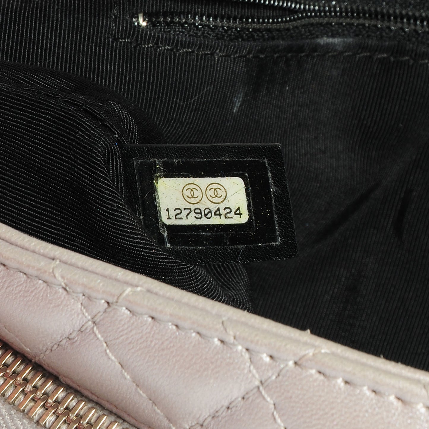Metallic Calfskin East West Mademoiselle Flap Pearl Black