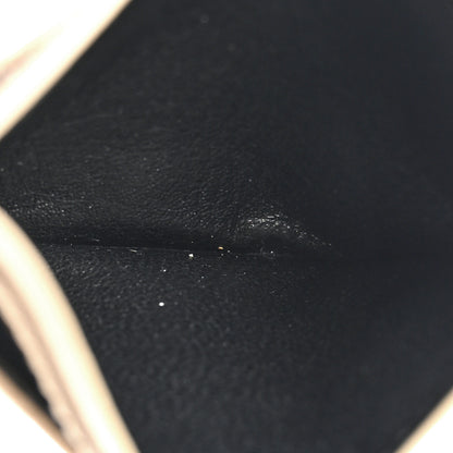 Saint Laurent Grain De Poudre Matelasse Chevron Monogram Credit Card Case Sea Salt 5 of 7