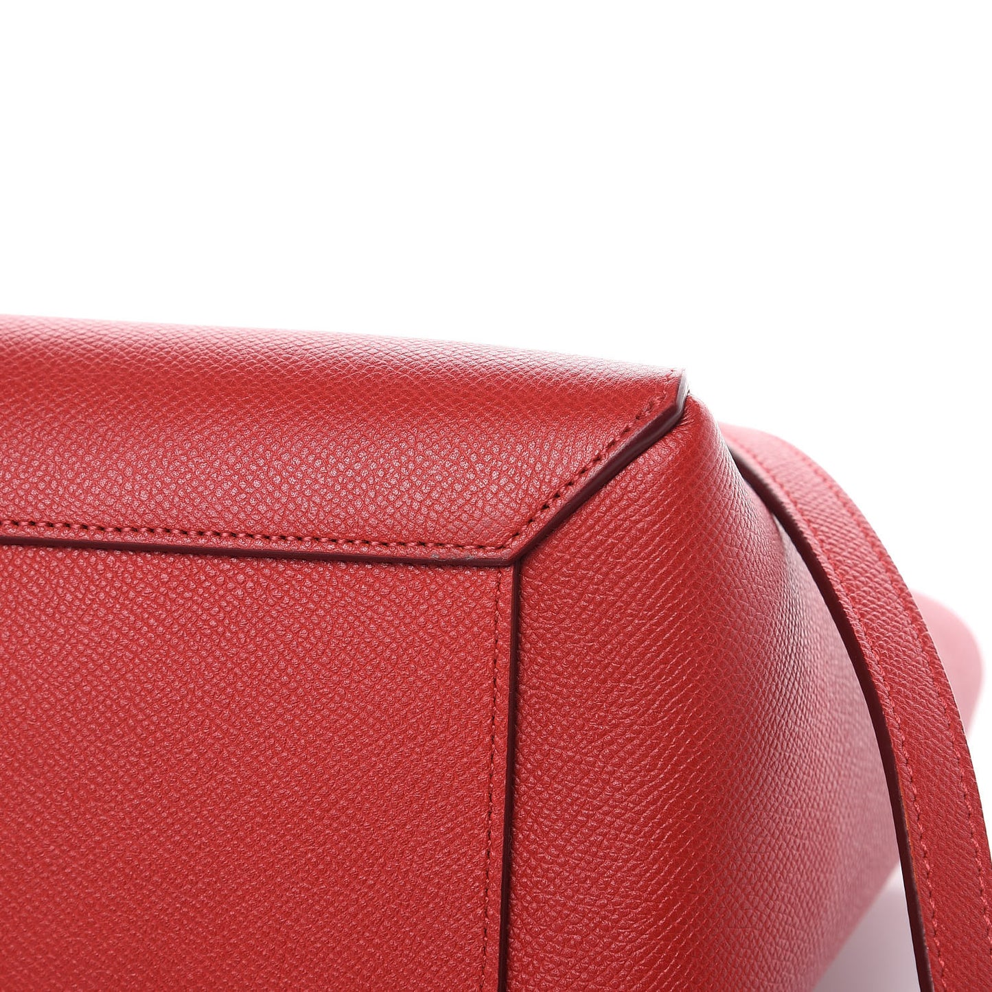 Baby Grained Calfskin Micro Belt Bag Coquelicot