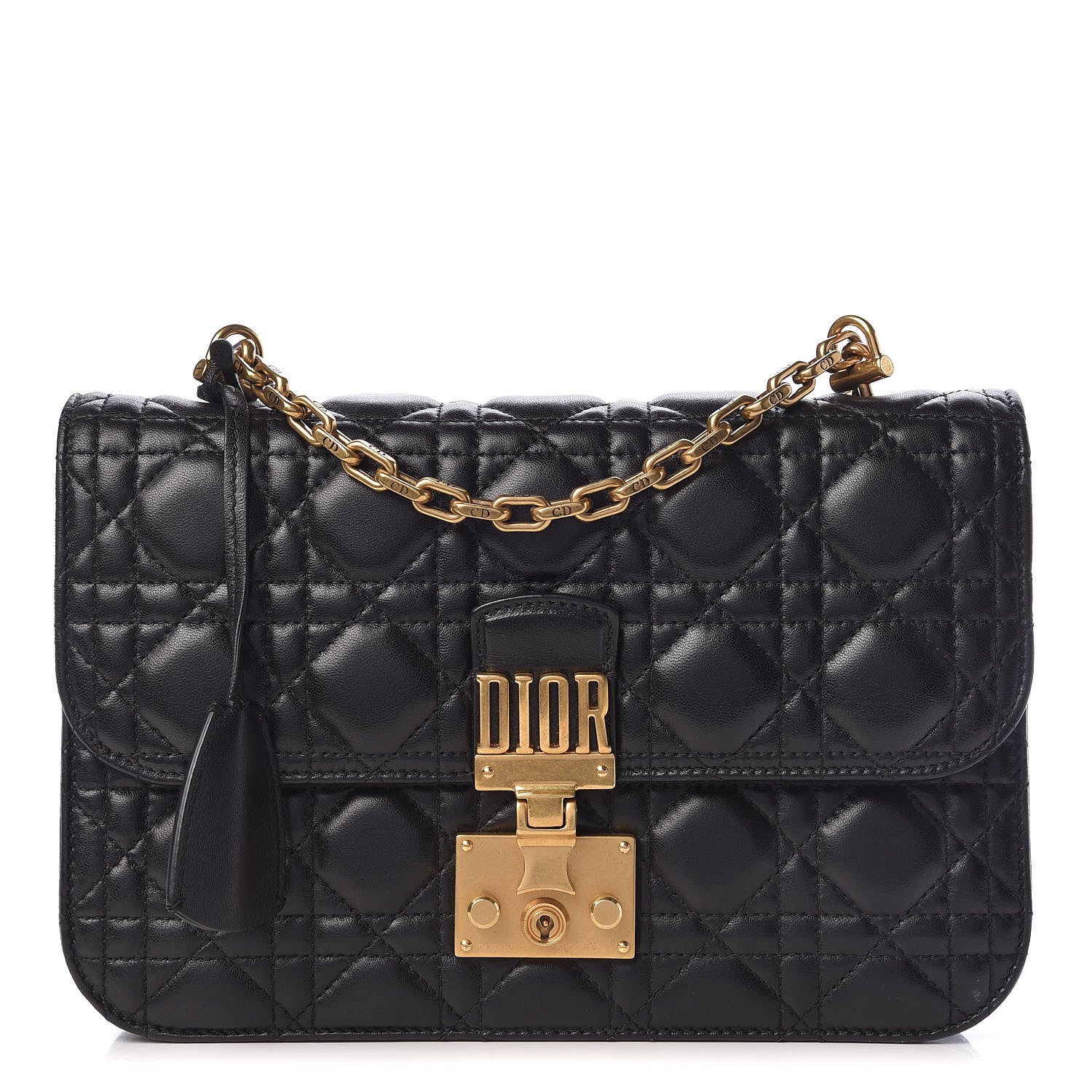 Christian Dior Lambskin Cannage Large Dioraddict Flap Bag Black 1 of 10