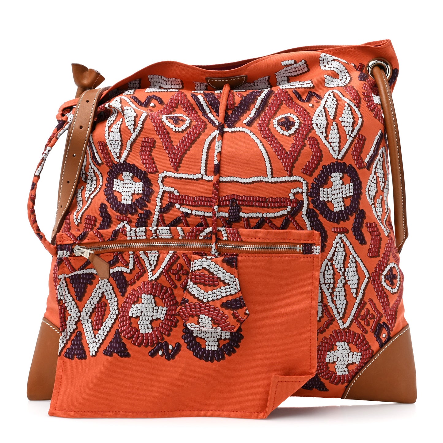 Silk Barenia Kelly En Perles Silky City 33 Bag Fauve Orange Anthracite Frambroise