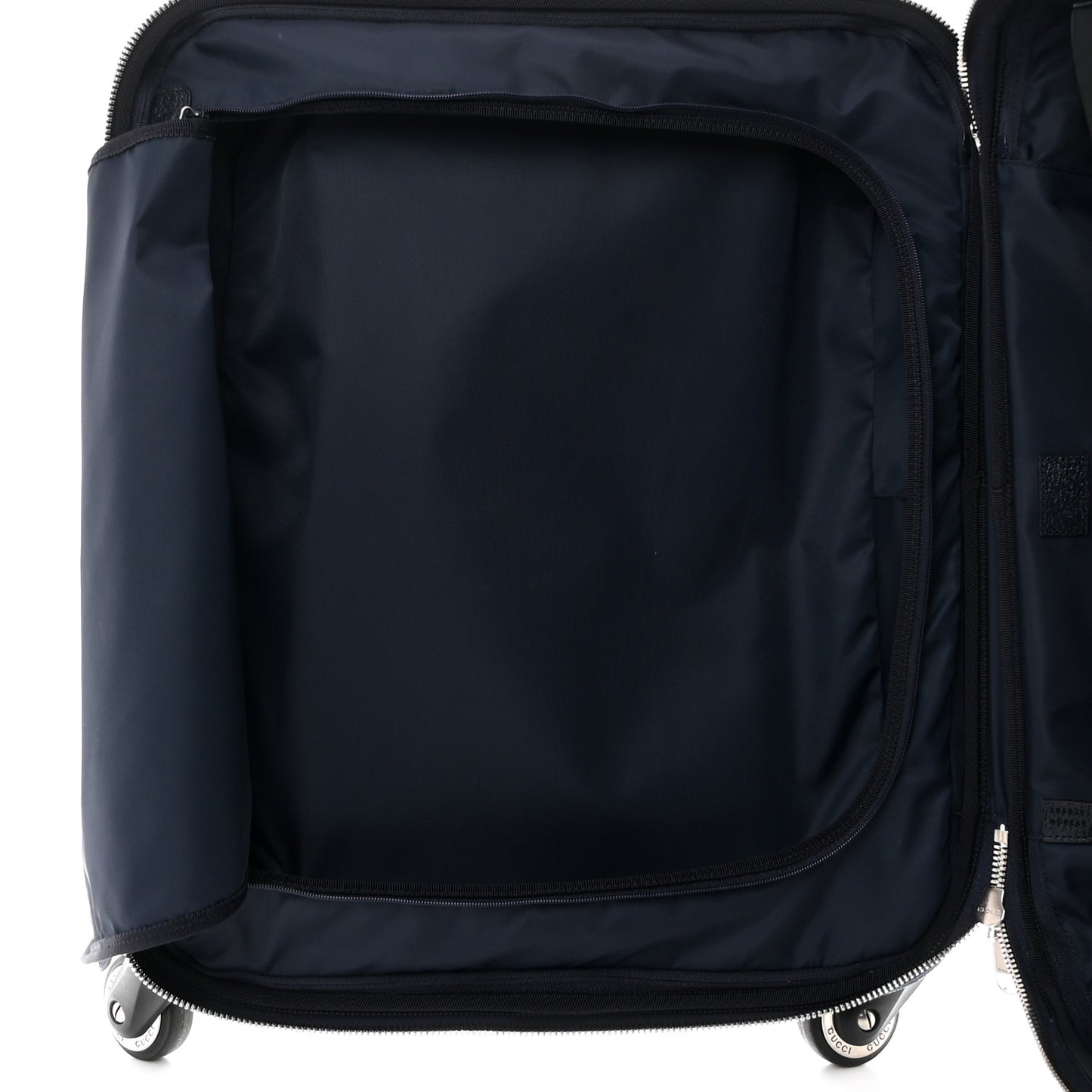GG Supreme Monogram Textured Dollar Calfskin Web Small Savoy Cabin Trolley Beige Blue