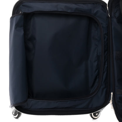 Gucci GG Supreme Monogram Textured Dollar Calfskin Web Small Savoy Cabin Trolley Beige Blue 5 of 12