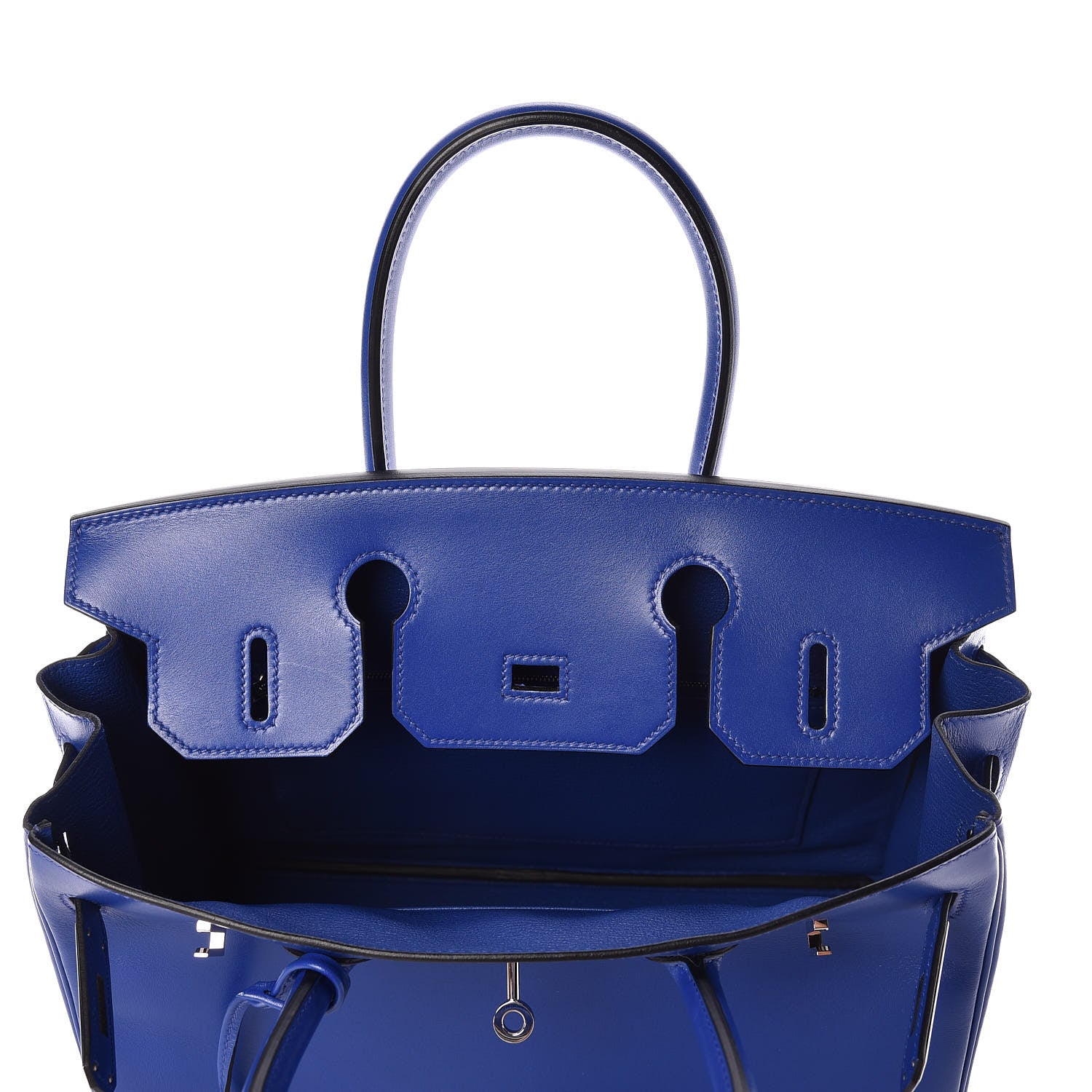 Hermes Tadelakt Birkin 30 Bleu Electrique 15 of 35