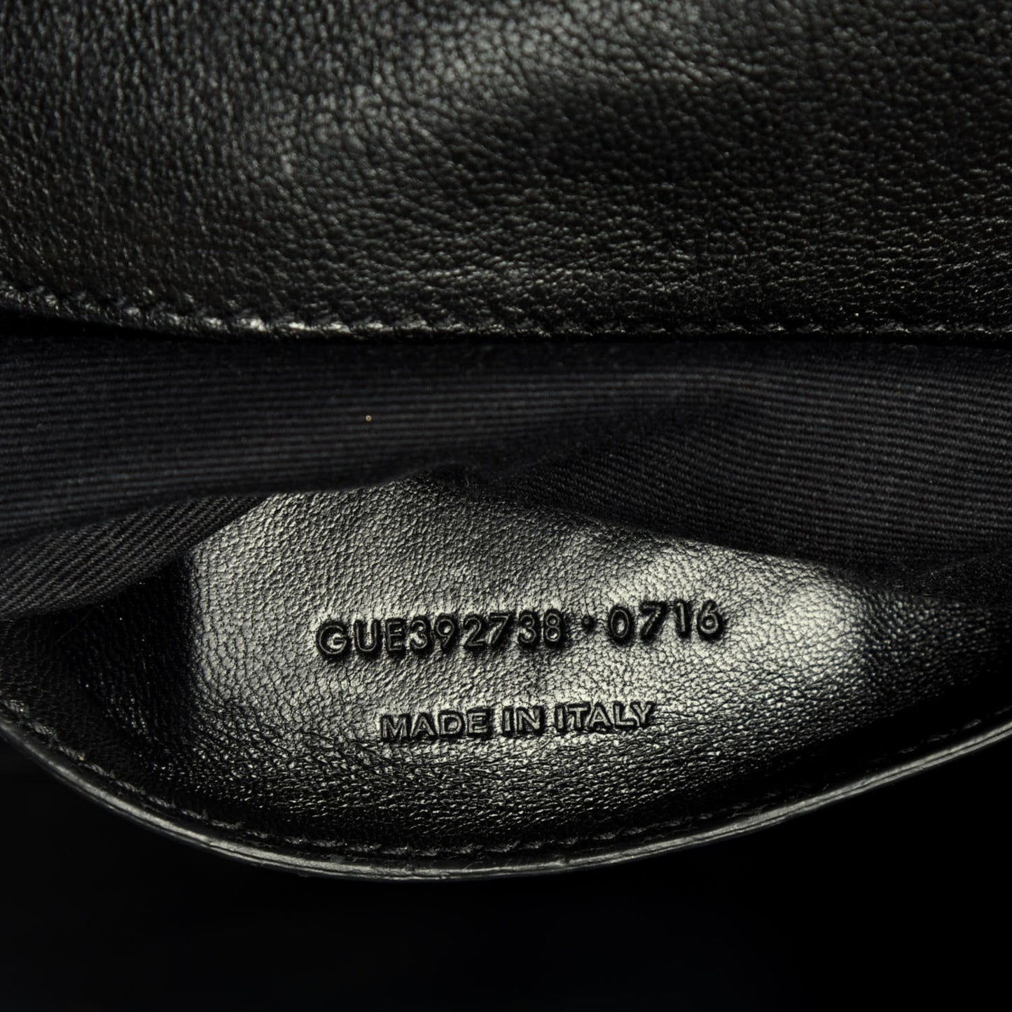 Sheepskin Matelasse Chevron Monogram Large College Satchel Black