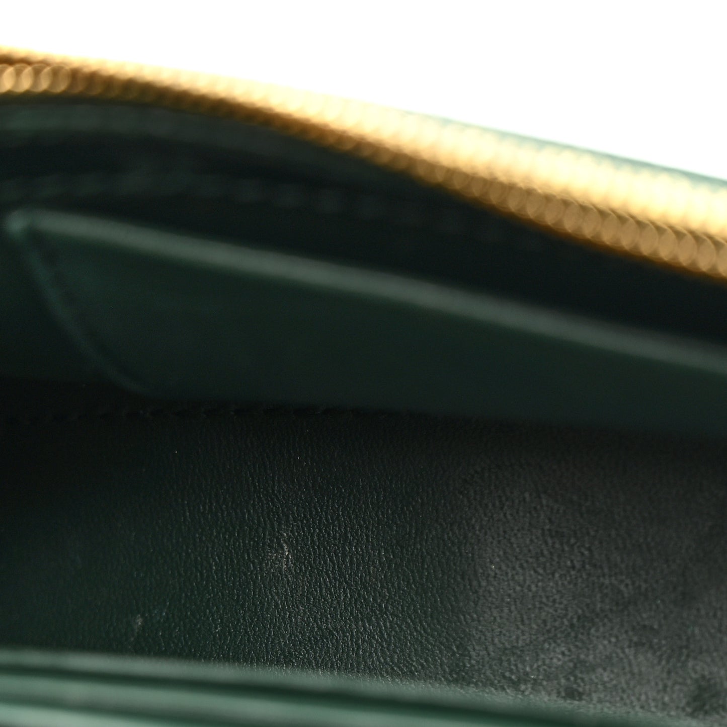 Shiny Calfskin Crocodile Embossed Hourglass Chain Bag Forest Green Forest Green