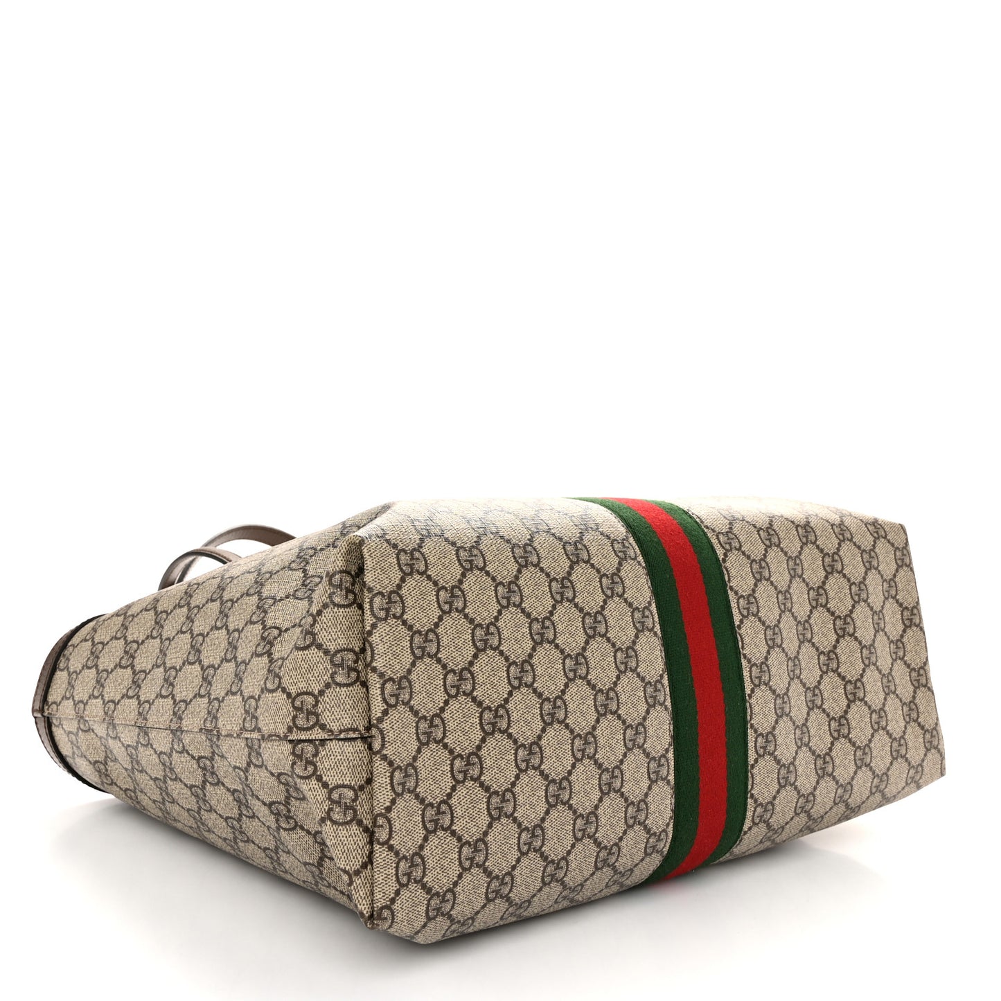 GG Supreme Monogram Medium Ophidia Shopping Tote Brown
