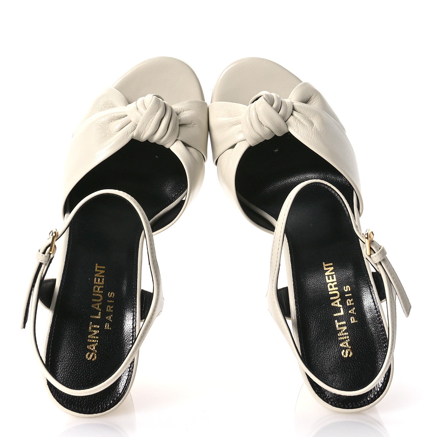 Saint Laurent Vendome Bianca 85 Platform Sandals 35.5 Pearl 2 of 9