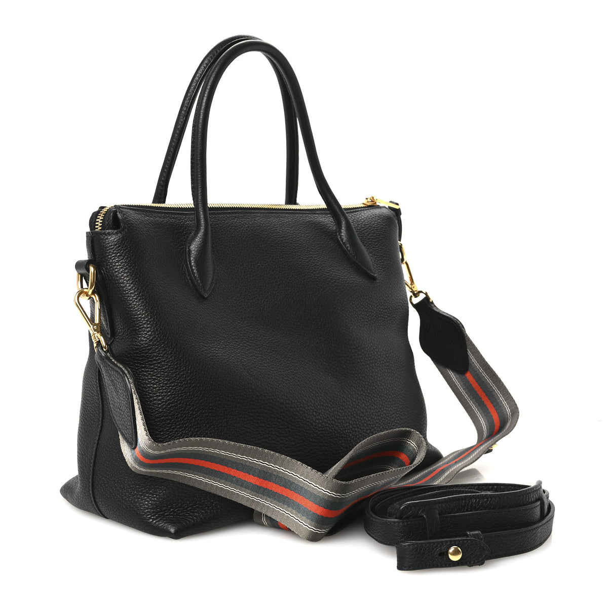 Prada Vitello Daino Small Tote Black 3 of 10