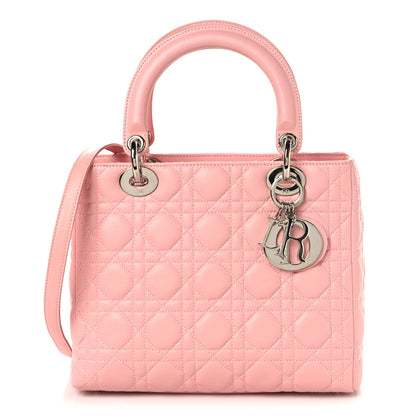 Christian Dior Lambskin Cannage Medium Lady Dior Light Pink 1 of 16