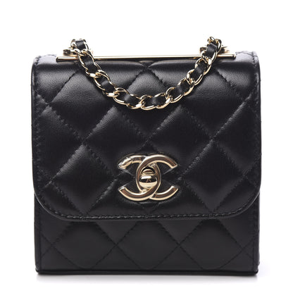 Chanel Lambskin Quilted Mini Trendy CC Chain Wallet Black 1 of 11