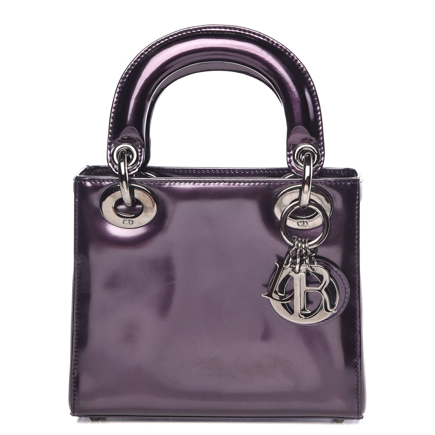Christian Dior Patent Mini Lady Dior Purple 1 of 12