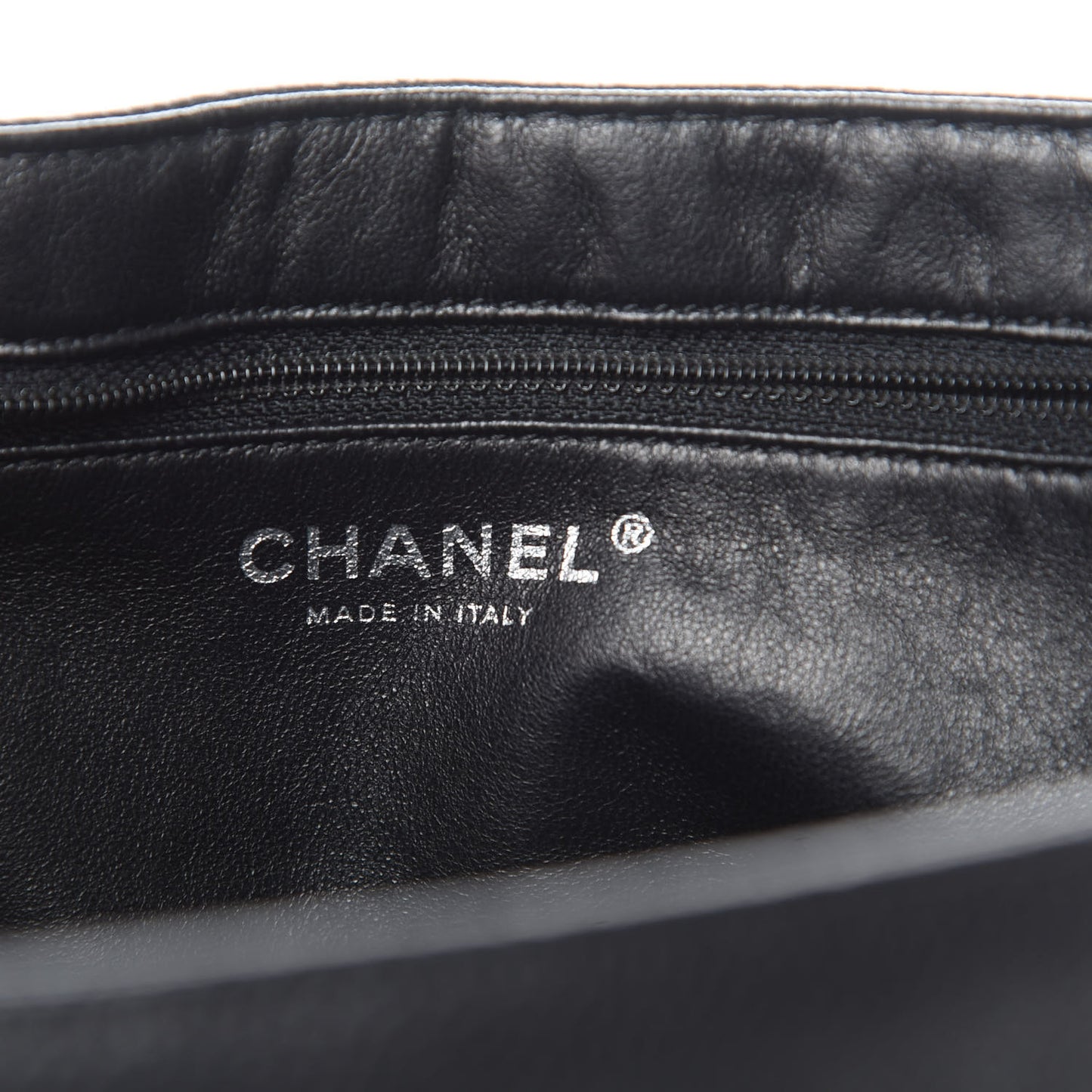 Caviar Half Moon Large Flap Black