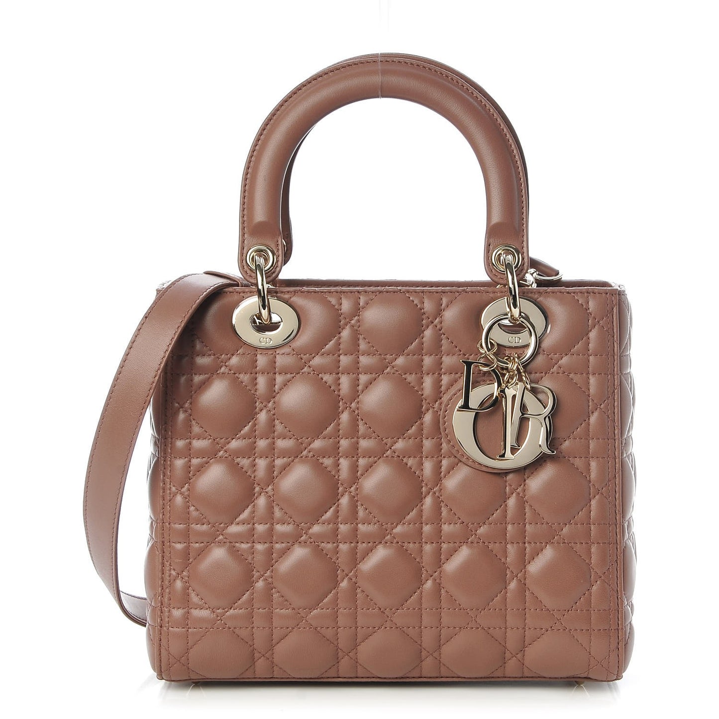 Lambskin Cannage Medium Lady Dior Pink