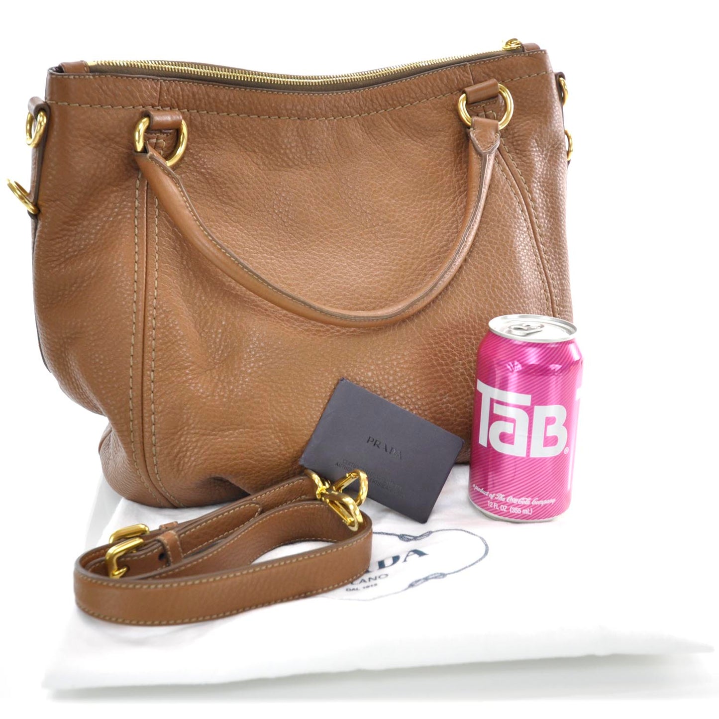 Vitello Daino Tote Brandy