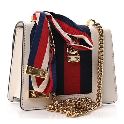 Gucci Calfskin Mini Sylvie Chain Shoulder Bag White 3 of 10