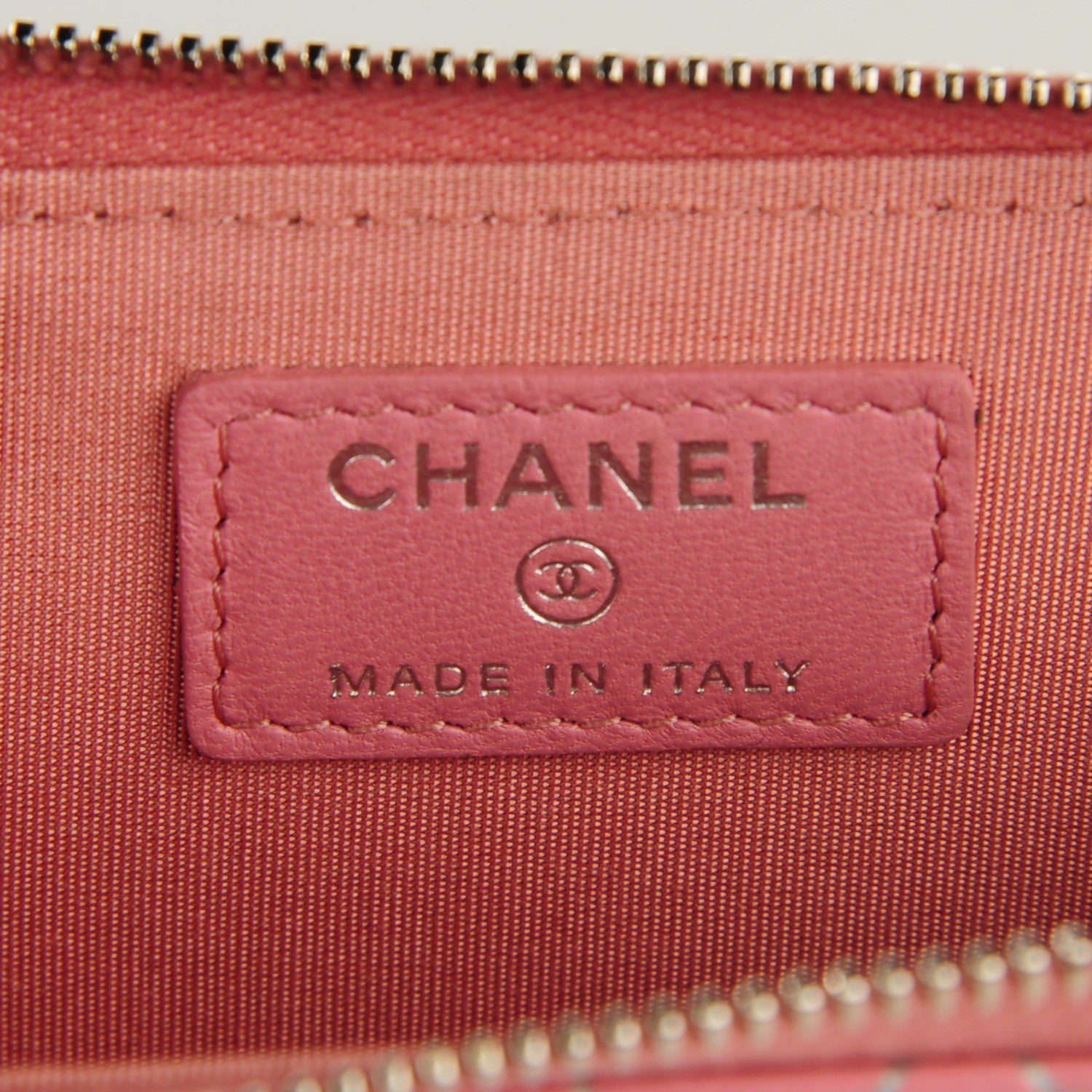 Chanel Lambskin Camellia Embossed Key Holder Case Pink 7 of 7