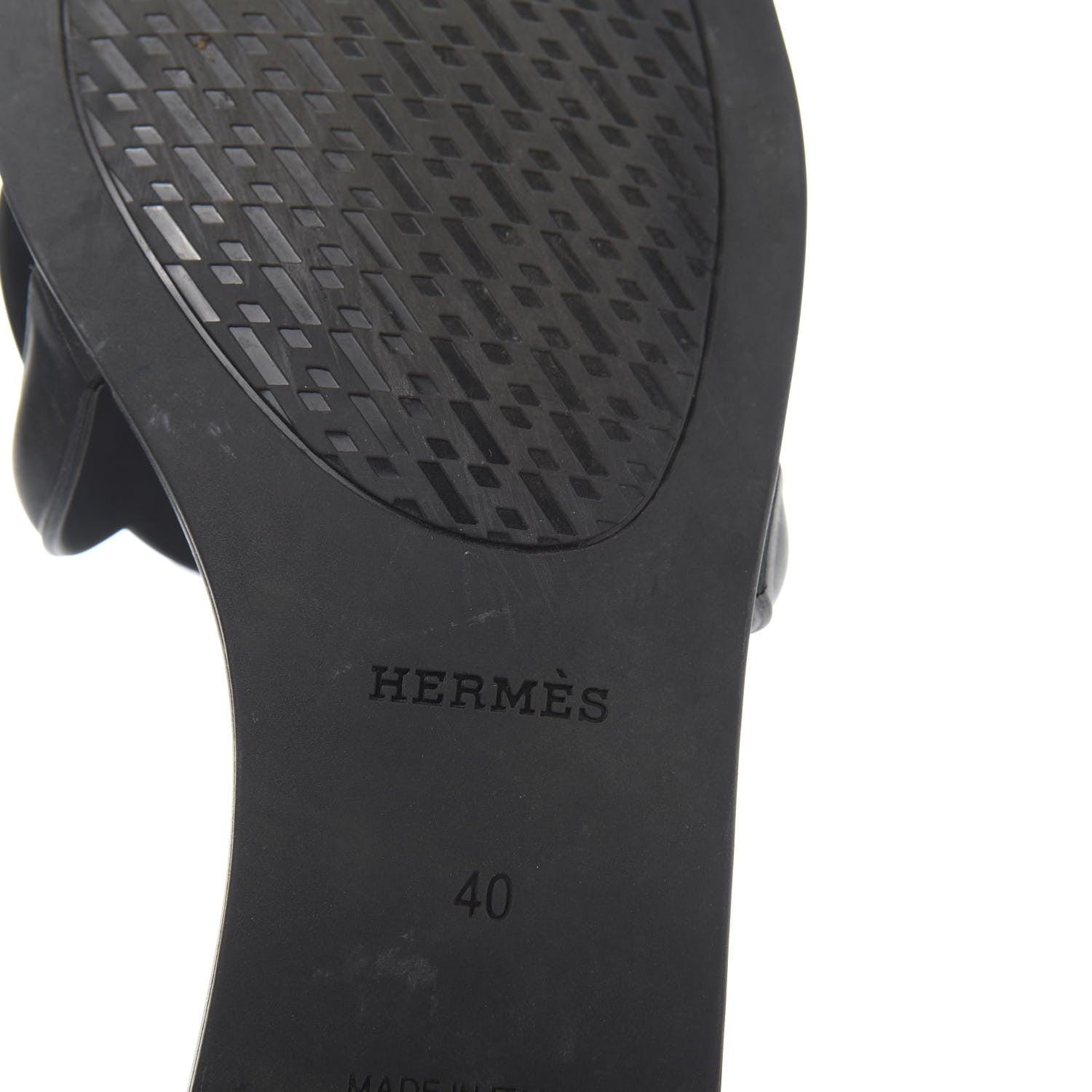 Hermes Rubber Aloha Sandals 40 Black 7 of 8