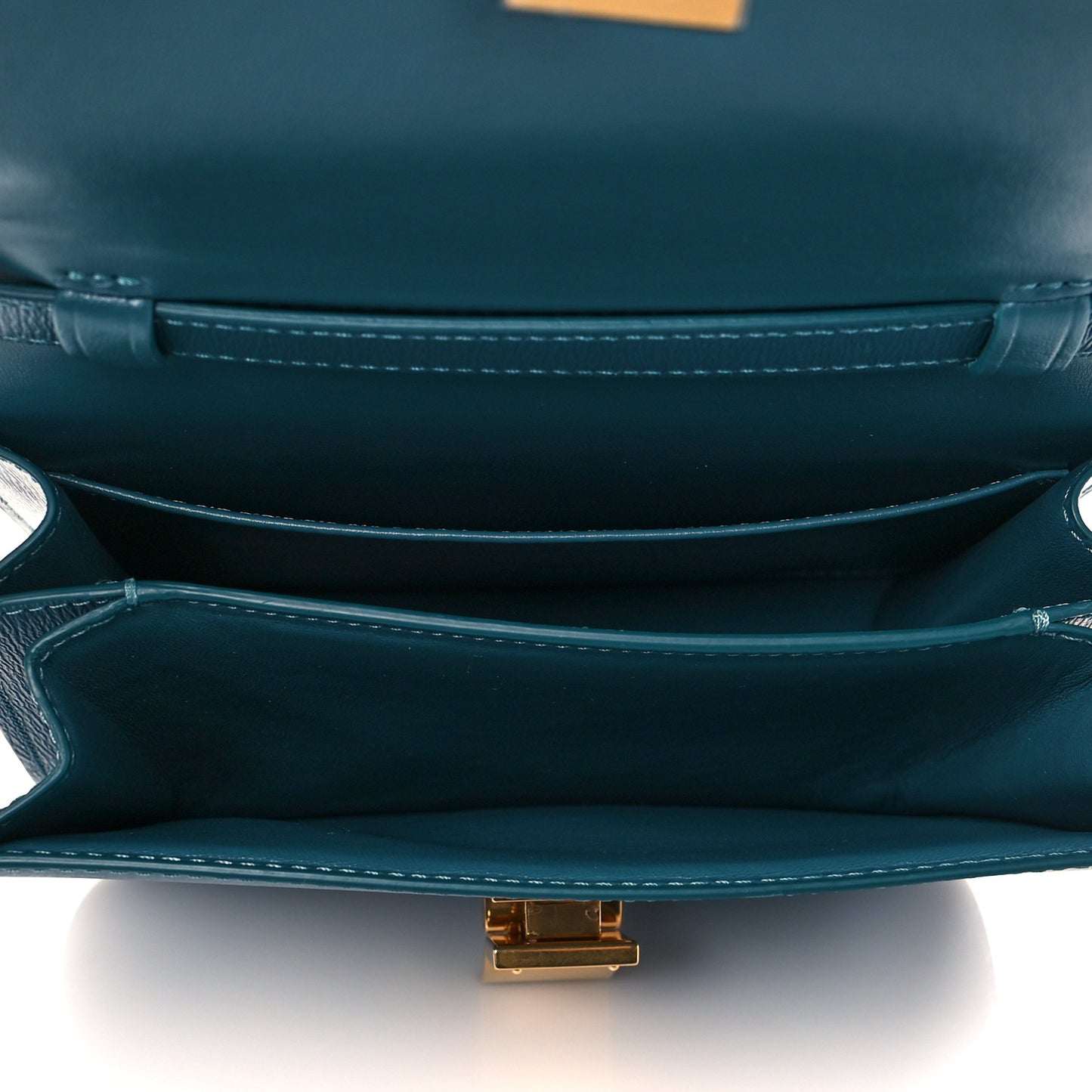 Liege Calfskin Teen Classic Box Flap Bag Prussian Blue