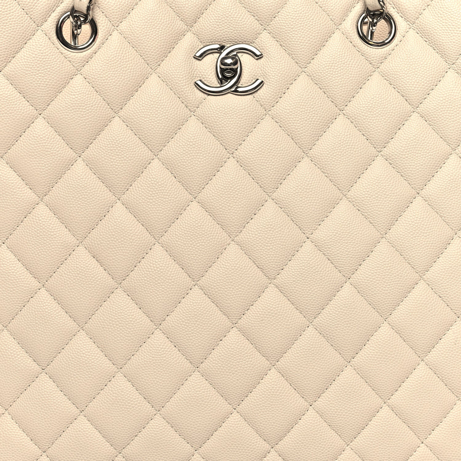 Chanel Caviar Quilted Large Classic Shopping Tote Light Beige 8 of 14