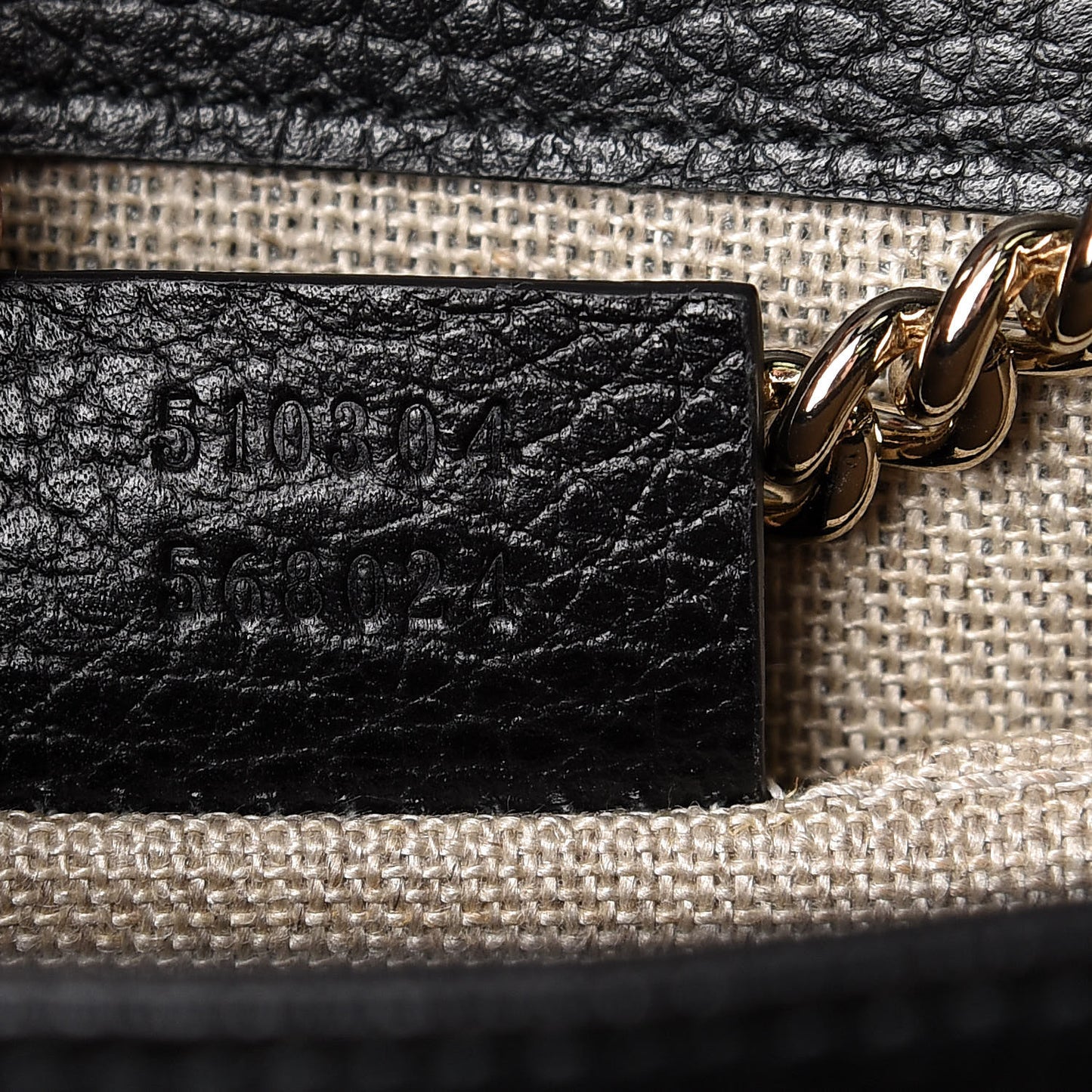Dollar Calfskin Small Interlocking G Shoulder Bag Black