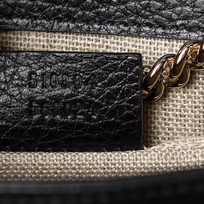 Gucci Dollar Calfskin Small Interlocking G Shoulder Bag Black 7 of 10