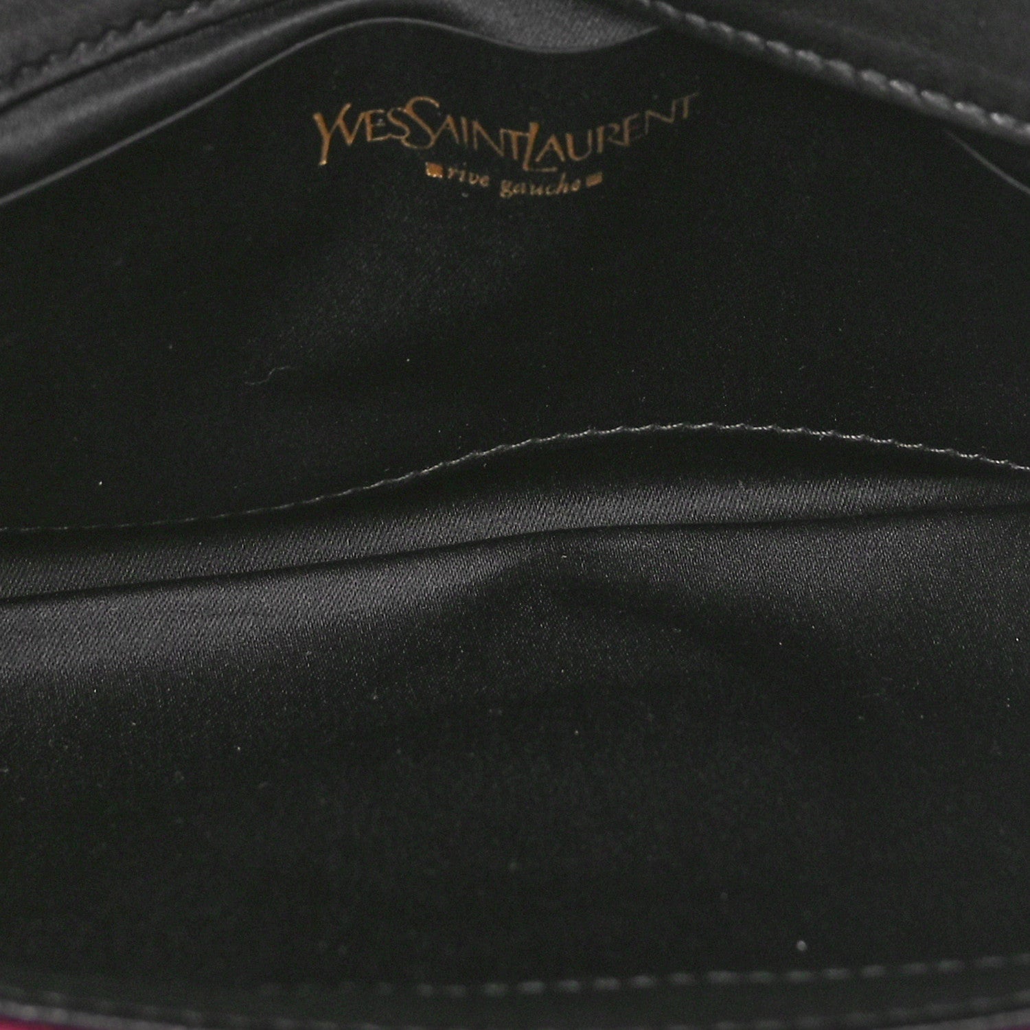 Saint Laurent Velvet Luxembourg Clutch Burgundy 5 of 11