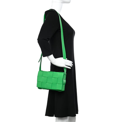 Bottega Veneta Lambskin Maxi Intrecciato Cassette Crossbody Bag Grass 2 of 9