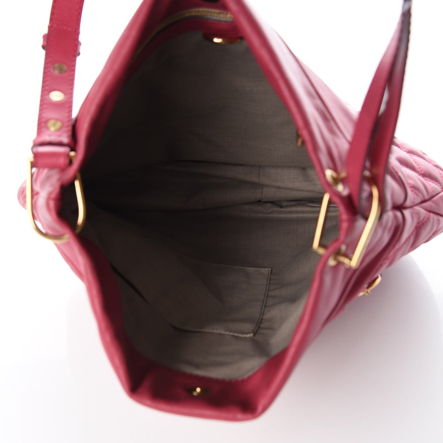Lambskin Multi Buckle Hobo Fuchsia