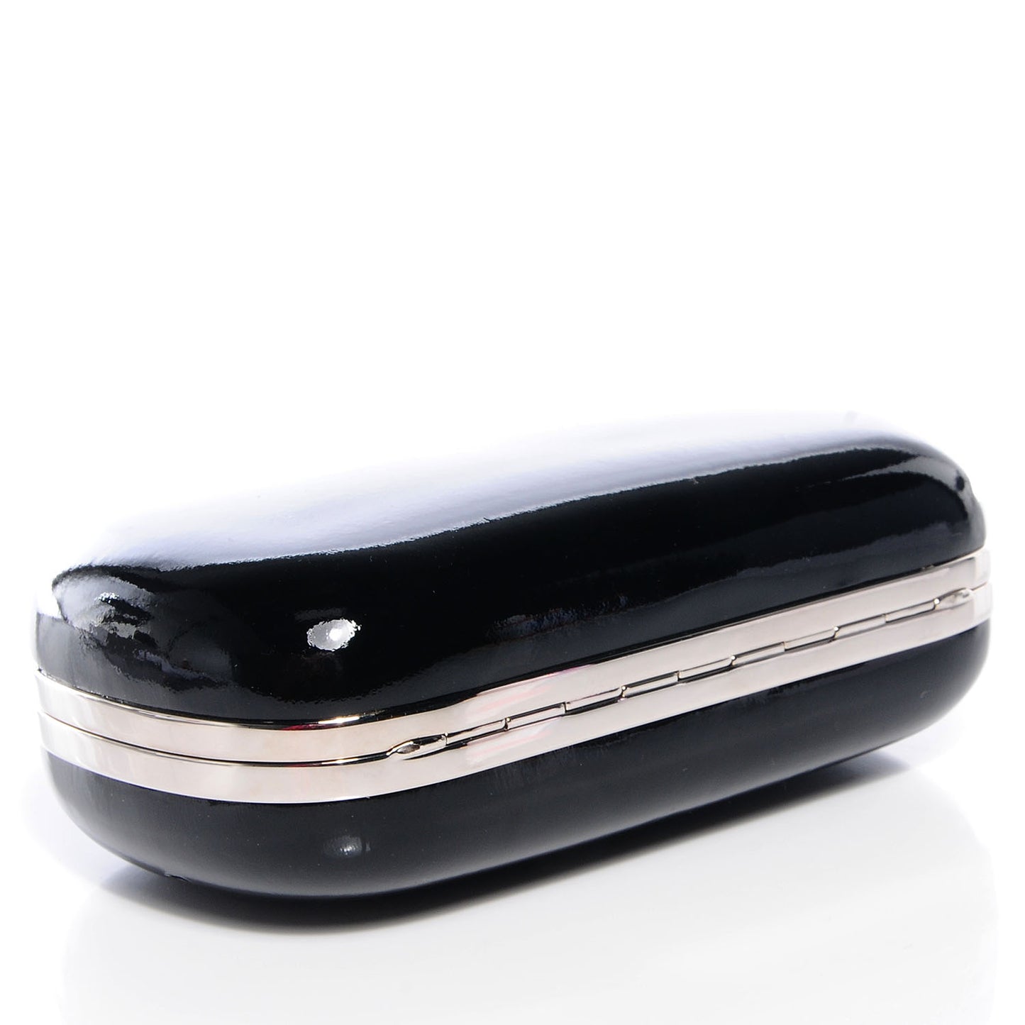 Patent Skull Box Clutch Black