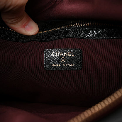 Chanel Caviar Quilted Large Cosmetic Case Black 5 of 8